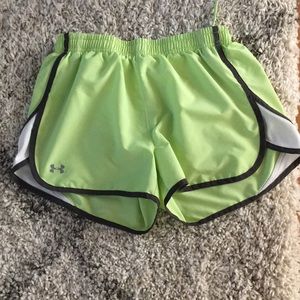 Under Armor Lime Green Running Shorts